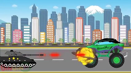 Hulk Vs Superman - Monster Truck Racing Car For Kids - Video For Children Street Vehicles