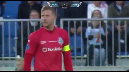 Goalkeeper concedes a goal, after bizarre reaction in Denmark!