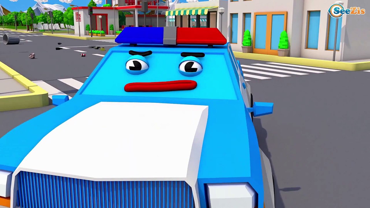 Carro de Polícia para Crianças - DE CARRO DA PRISÃO!! - Polícia e Ladrão - Desenhos Animados