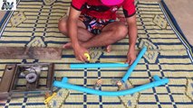 Creative Boy Using PVC Compound Bowfishing To Shoot Huge Fish - Making n Use DIY