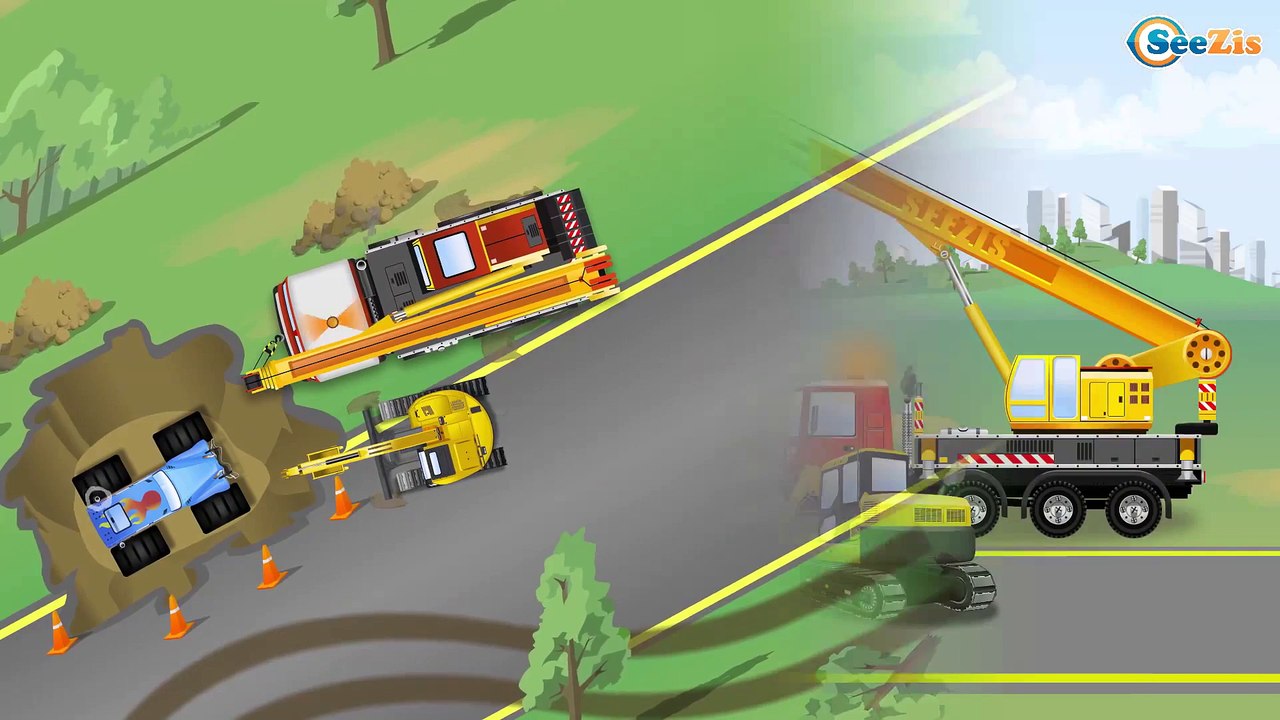 Excavadoras para bebés y niños - Camiones grandes para niños - Nuevo videos infantiles