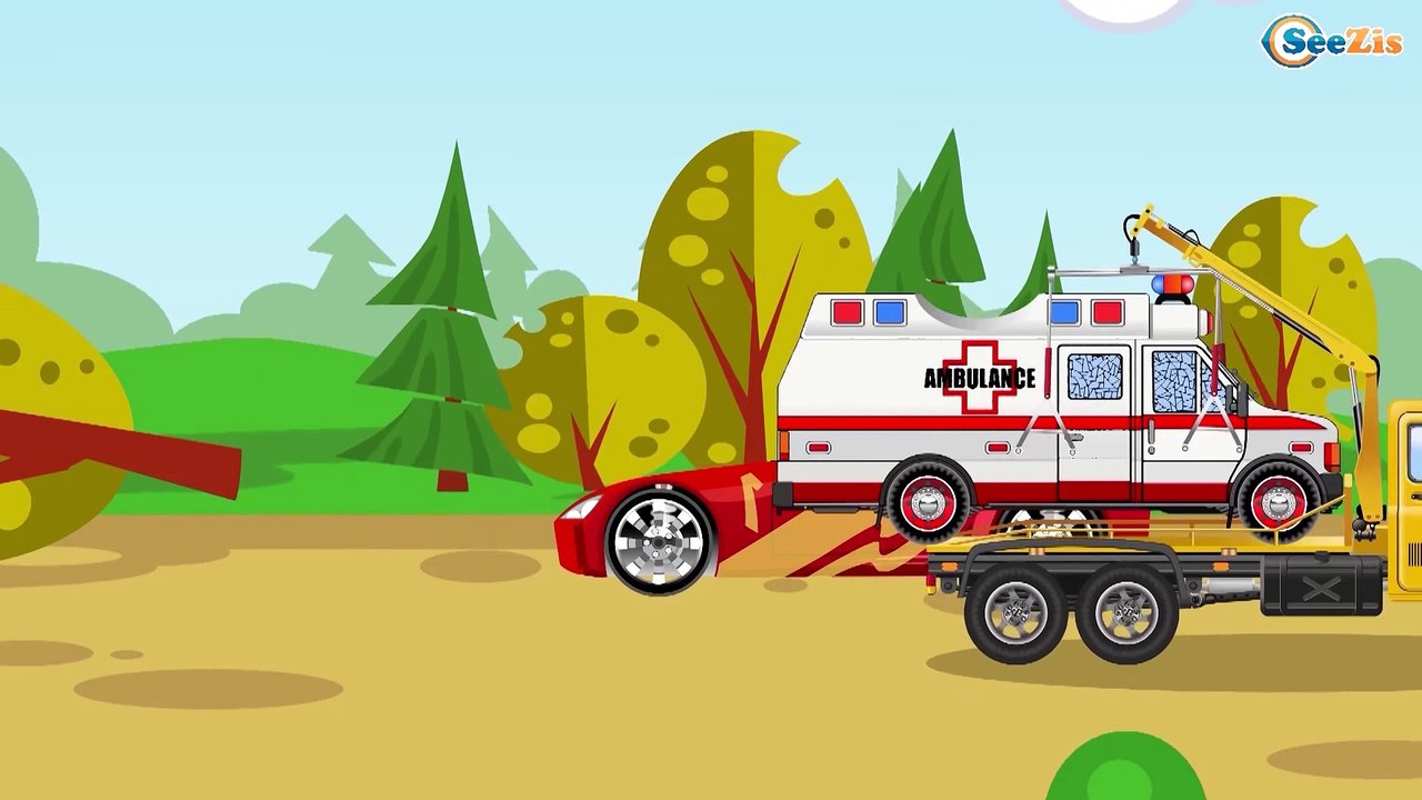 Мультики про машинки Гоночная Машина Скорая помощь Видео для детей Мультфильм Машинки