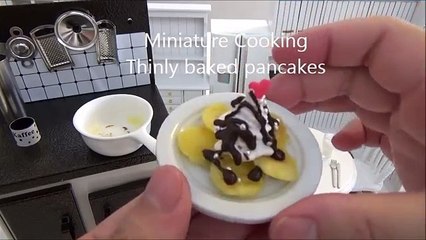 Miniature Cooking show #4-ミニチュア料理-『薄焼きパンケーキ-Thinly baked pancakes-』ミニチュアクッキング Mini Food 미니 요리