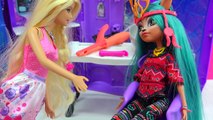 Voltageous Hair Color Change with Light Up Flat Iron On Monster High Frankie Stein Doll