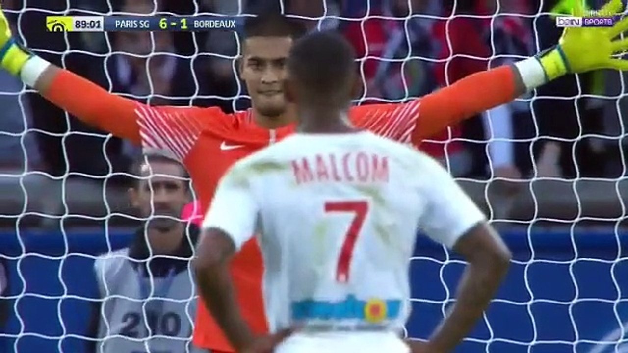 Malcom penalty Goal HD - Paris SG 6 - 2 Bordeaux - 30.09.2017