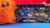 Disney Pixar Cars Lightning McQueen Neon Racers Speed 4 Car Gift Pack Review