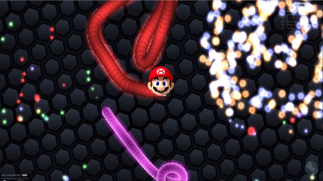 Slither.io Mario Bros vs Pikachu Pokemon Batalha de cobrinha totoykids