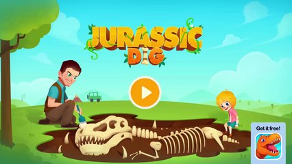 Fun Jurassic Dig Kids Games - Kids Find Hidden Dinosaur Bones With Cute Vehicles - Kid Dinosaur Game