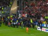 20 Lille fans injured after barrier collapsed in Amiens' away stands.
