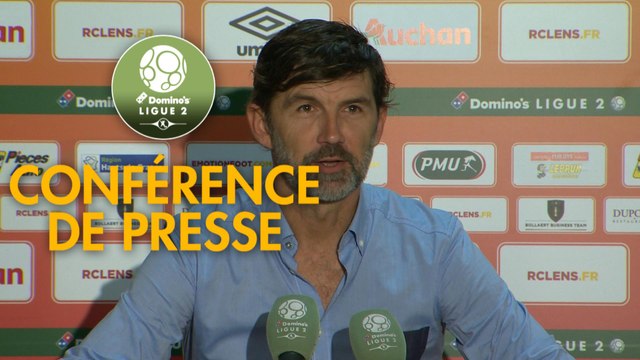 Conférence de presse RC Lens - Gazélec FC Ajaccio (2-0) : Eric SIKORA (RCL) - Albert CARTIER (GFCA) - 2017/2018