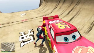 Lightning McQueen in Funny Spiderman Cartoon with Nursery Rhymes | spiderman cartoon elsa