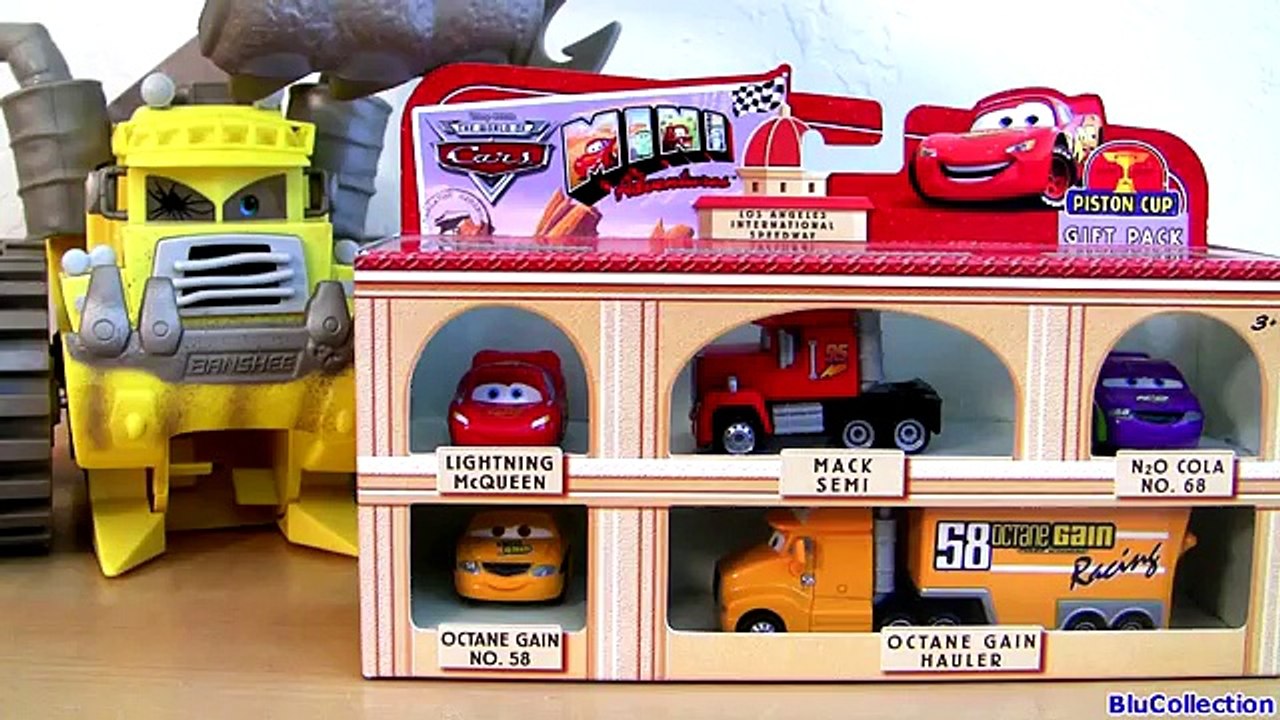 Disney Cars Trucks Mack Semi Truck Octane Gain Hauler, Lightning McQueen car-toy Screaming Banshee