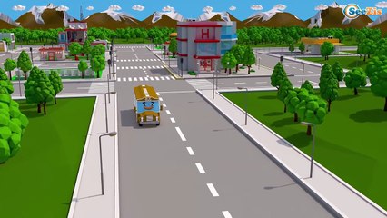 Learn Colors Trucks Drive Tru City Bad Cars Wheels Ride on Car w/ Happy Fun Trucks Pretend