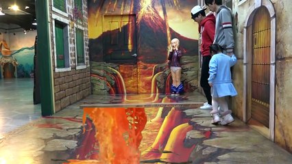 책속에 빨려 들어간 보람 코난 또치!! 거대 공룡 거대 상어 식인 물고기 트릭아트 놀이 Baby Shark 보람튜브