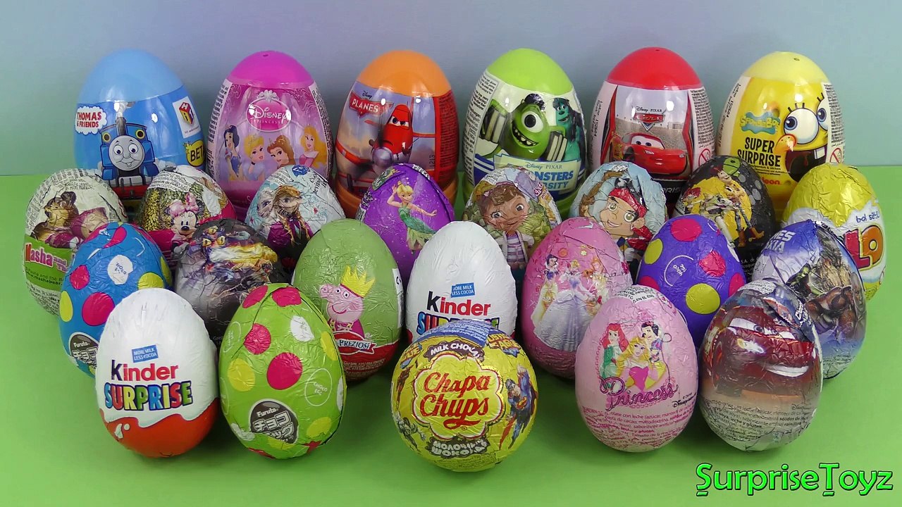 26 Surprise Eggs, Kinder Surprise Masha and the Bear Disney Planes Thomas Pixar Cars