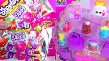 Shopkins Collector Cards 3 Packs & Unboxing 12 Pack with 2 Blind Bags in So Cool Fridge Toy Video