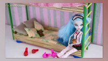 Bunk bed. Как сделать двухъярусную кровать для кукол. How to make a bunk bed for your dolls.