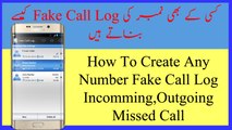 ❤❤How To Create Any Number Fake Call Log - Incomming,Outgoing,Missed Call - In Your Own Mobile❤❤ - YouTube