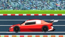 Sports Cars & Bikes Racing | Elearning Vehicles Names & Sounds for Kids - Baby Time