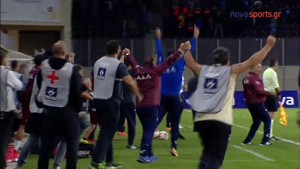 6η ΑΕΛ-ΠΑΟΚ 1-1   2017-18  Ο Φυντάνης πανηγύρισε μαζί με τον Κούγια (Novasports)