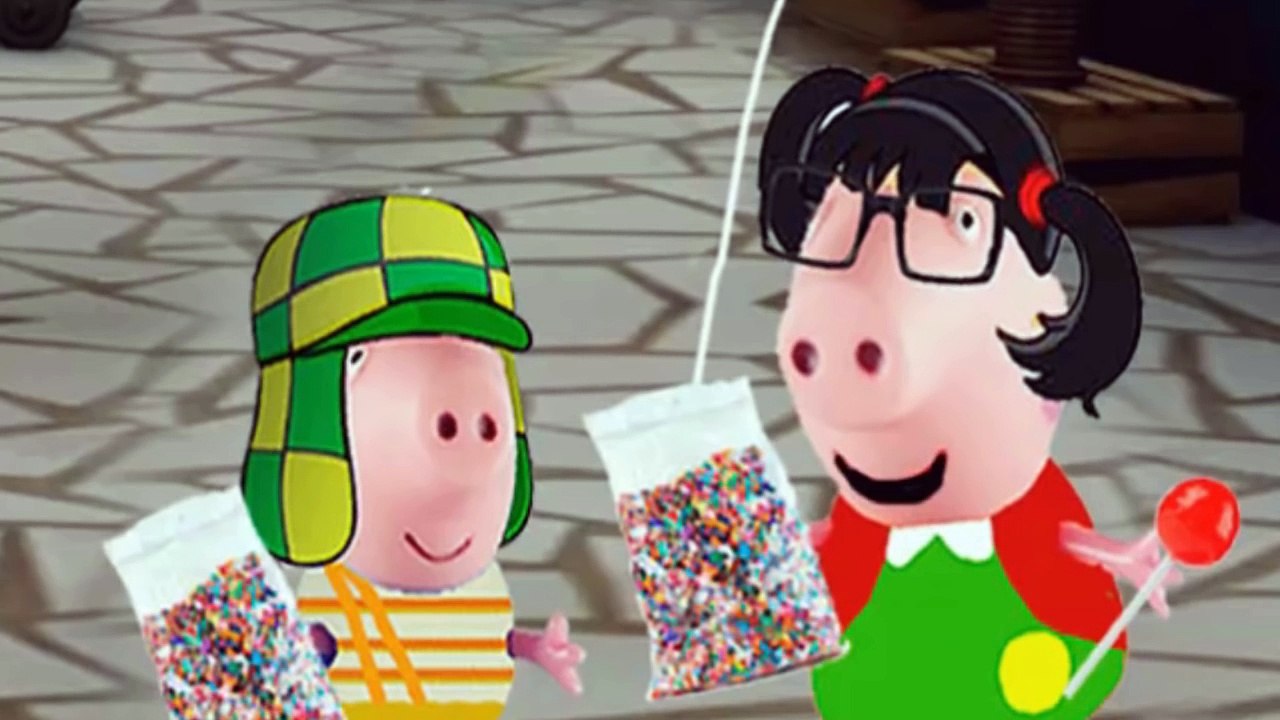 Peppa Pig 3 novelinhas Chaves - George Pig nasce e Godzila Vs dinossauro totoykids