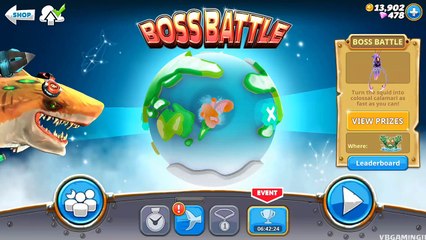 Hungry Shark World - New Colossal Squid Boss Battle Update vs Atomic Shark Christmas Gameplay 2016