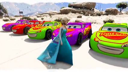 Christmas Wheels on the Bus Plane Transportation with Frozen Elsa and Lightning McQueen
