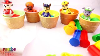 Paw Patrol Play Doh Colorful Shapes Children with Skye and Chase - Learn Colors Videos for Kids