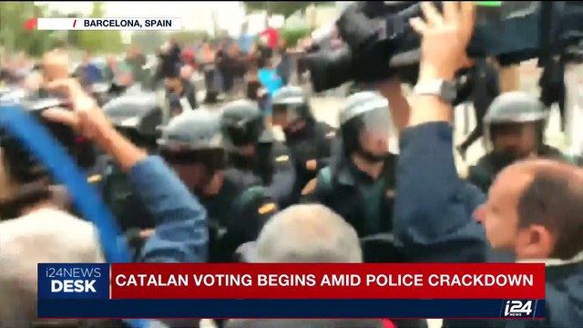 i24NEWS DESK | Catalan voting begins Amid police crackdown | Sunday,October 1st 2017
