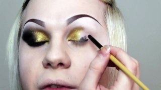 Dramatic Black and Gold eyeshadow tutorial!