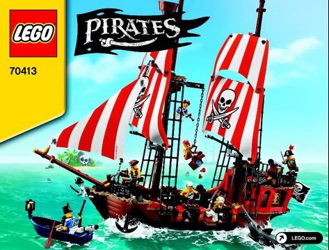 Lego Pirates instruction manual for The Brick Bounty , Lego 70413