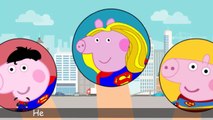 SuperHeroes SuperMan VS Captain America- Peppa Pig Finger Family Nursery RHymes SOngs