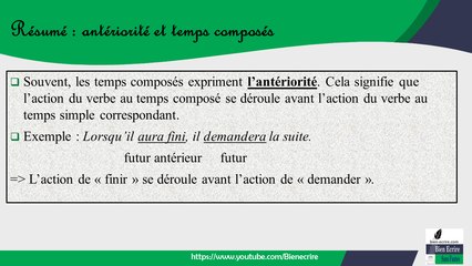 Temps composés et expression de l’antériorité
