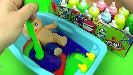 Numbers Counting Baby Doll Colours Slime Bath Time - Learn to Count Baby Doll Clay Slime