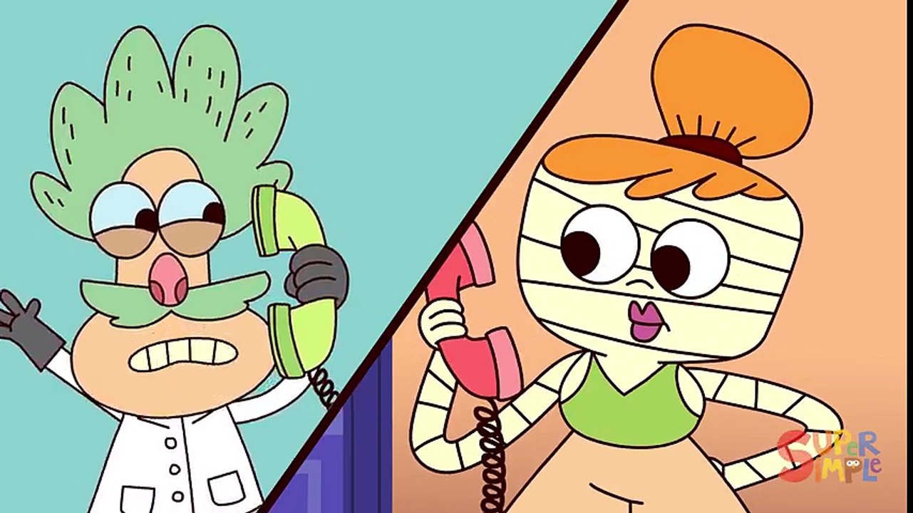 Five Little Monsters Jumping On The Bed  Kids Halloween Song  Super Simple Songs