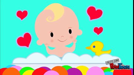 Happy Baby Learns Colors With Colored Play Balls and Finger Family Nursery Rhymes