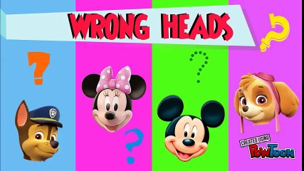 Wrong Heads Paw Patrol, Mickey Mouse & Minnie - Kids Songs MG