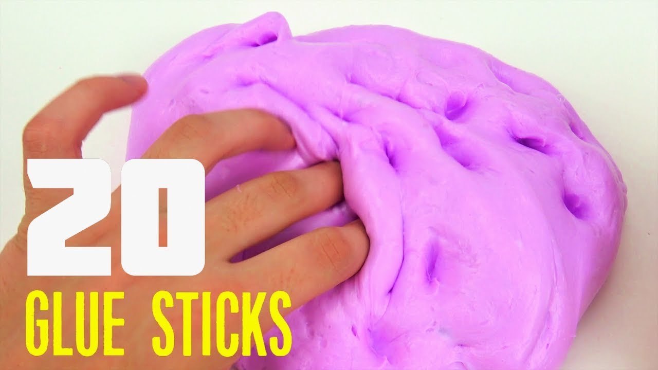 Jumbo Bubble Gum Slime Fluffy Slime - 20 Glue Stick DIY Slime