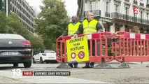 Journée sans voitures à Paris : les passants et les cyclistes profitent des rues désertes