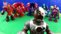 Play Skool Heroes Iron Man Captain America Battle Imaginext Robin Joker Mr Freeze Lex Luthor Robots