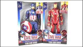 CIVIL WAR Captain America & Iron Man Mk 46 Titan Hero Series Figure Reviews | Votesaxon07