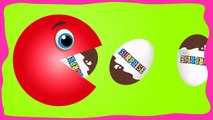 Packman Kinder Joy Surprise Eggs Color Edition | Kinder Joy Surprise Eggs Pink Blue Orange Red Green