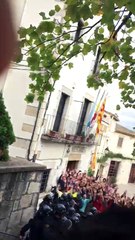 Càrrega amb gas lacrimogen a Aiguaviva