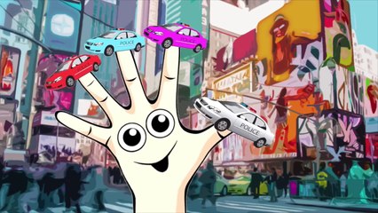 Police Car Finger Family Police Wheels On The Bus Compilation Nursery Rhymes Learn Colors Collection