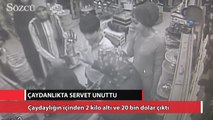 Çaydanlığın içinde servet unuttu