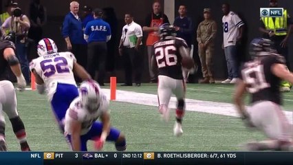 Tevin Coleman bursts past the Bills defense for big gain