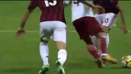 Hakan Calhanoglu Red Card - AC Milan 0-2 AS Roma 01.10.2017