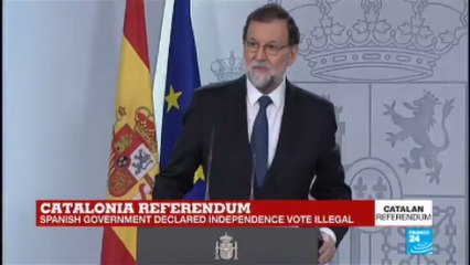 Catalan Referendum: "a mockery of the very essence of democracy," says Rajoy