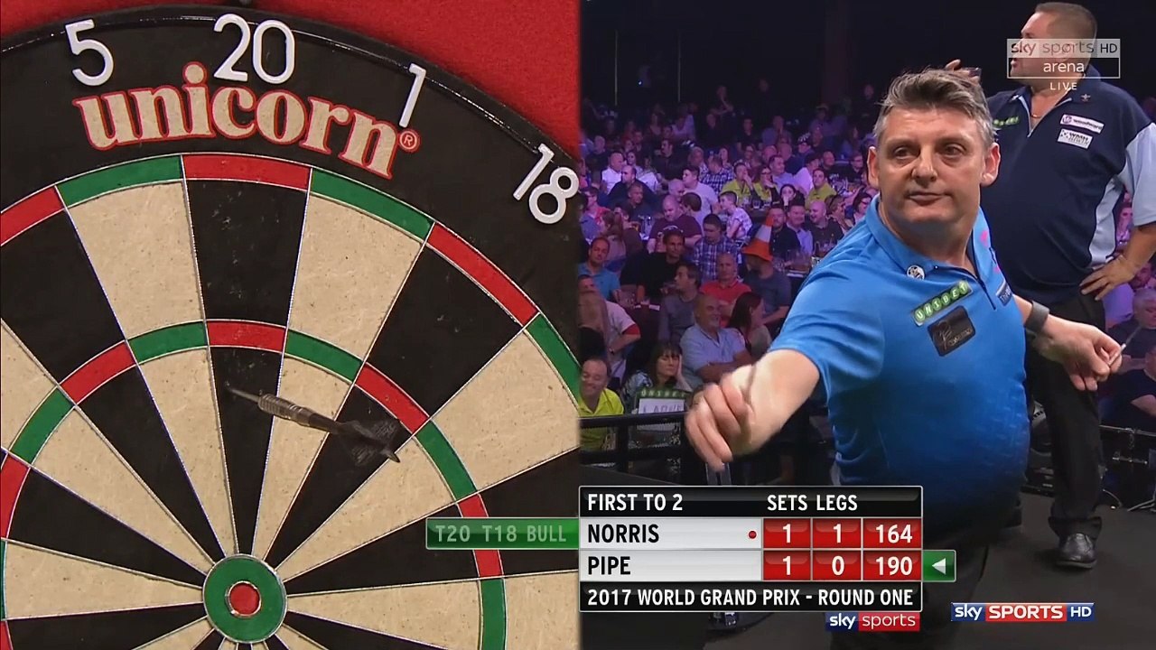 2017 World Grand Prix Darts | Round 1 | Justin Pipe vs Alan Norris part 2
