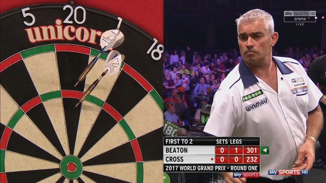 2017 World Grand Prix Darts | Round 1 | Steve Beaton vs Rob Cross Part 1